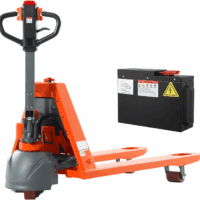 Full Electric Pallet Jack 3300Lbs Capacity, Lithium Powered Pallet Truck 48" X27" Fork Size, Walkie Pallet Lift Trucks for Factory, Warehouse, Supermarket, Multifunctional Handle with Extra Battery