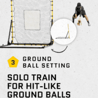 Fielding Trainer - Baseball & Softball Pitch-Back Rebound Net - Ground, Line Drive & Fly Ball Return Settings - 4 X 4.5-Foot Steel Frame, UV & Weather Resistant Bungee Net, Easy-Fold Design - Image 5