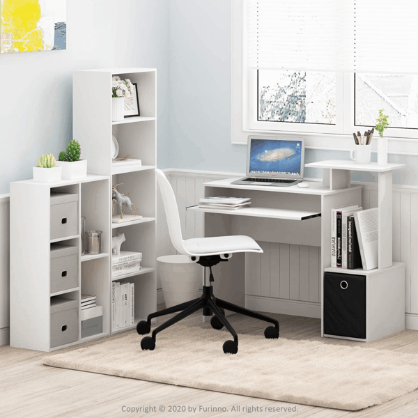 Luder Bookcase / Book / Storage , 5-Cube, White - Image 7
