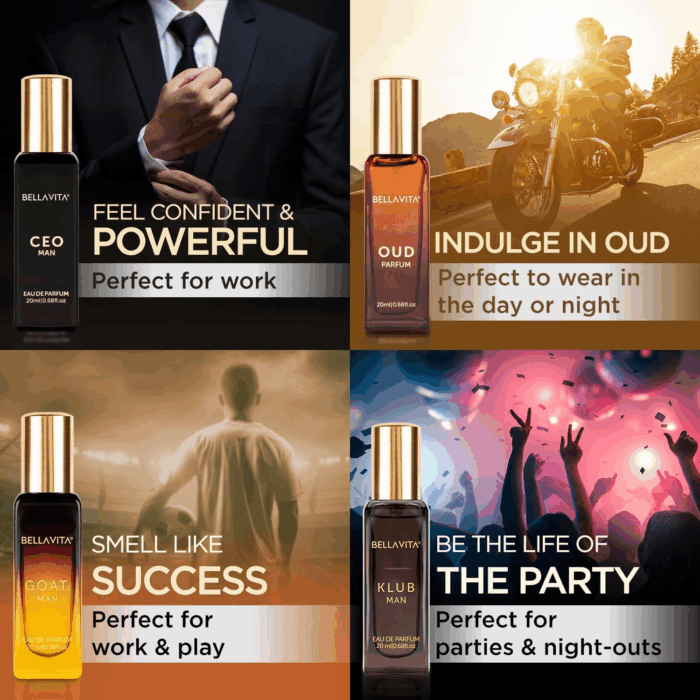 Bellavita Luxury Perfume for Men Gift Set (4 X 20Ml) | Gifts for Men | Fragrance Includes KLUB, OUD, CEO, GOAT Perfumes | Masculine, Woody, Citrusy, and Aromatic Perfumes Fragrance for Men - Image 7