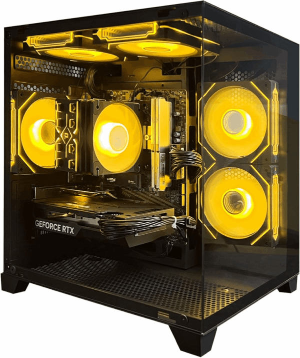 Gaming PC Desktop,Prebuilt Gaming Computer With,Amd Ryzen 7 5700X 3.4Ghz,Rtx4060 8GB GDDR6,32GB DDR4 RAM 3200Mhz,1Tb NVME SSD,ARGB Cooling Fan,Supply Wifi Support