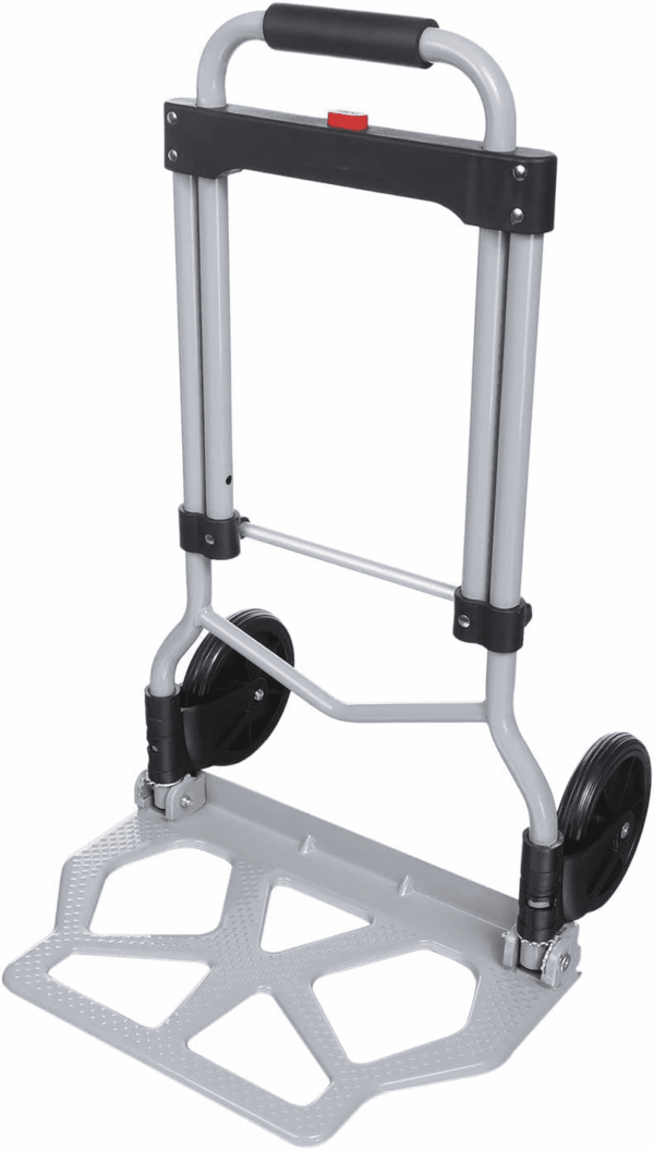 Aluminum Folding Hand Truck and Dolly, 220Lbs Capacity, Cart Ideal for Moving Heavy Loads, Portable and Durable