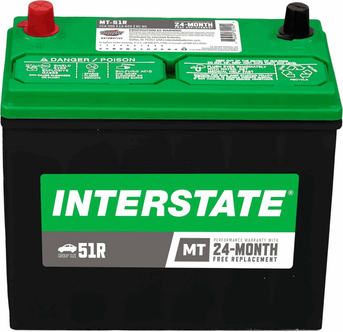 Group 51R Car Battery Replacement (MT-51R) 12V, 500 CCA, 24 Month Warranty, Replacement Automotive Battery for Cars, Suvs