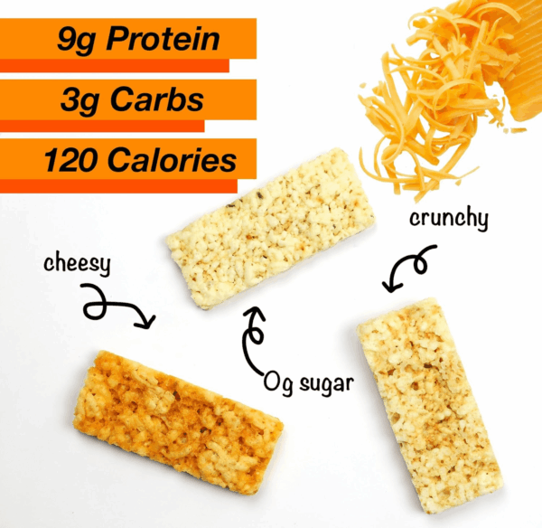 Cheese Crisps | High Protein Baked Keto Snack | Made with 100% Real Cheese | Gluten Free | Low Carb Lifestyle | CHEESE & AGED CHEDDAR BLEND, 0.8 Ounces (Pack of 10) - Image 4