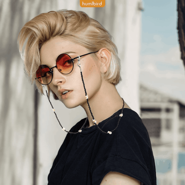 Mask Lanyard Eyeglasses Chain Healing Crystal Beaded Sunglasses Chains with Pearl for Women - Image 2