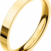 3Mm 14K Gold Filled Rings for Women Girls Dainty Gold Stacking Stackable Band Thin Gold Thumb Pinky Finger Ring Non Tarnish Comfort Fit Size 4 to 11