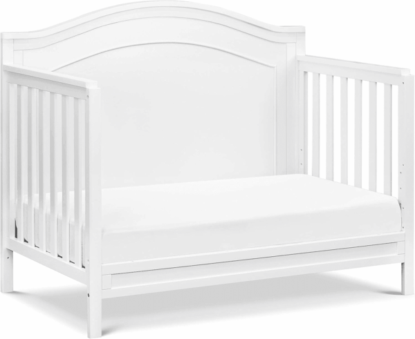 Charlie 4-In-1 Convertible Crib - GREENGUARD Gold Certified - Converts from Baby Crib to Toddler Bed, Daybed, and Full-Size Bed Effortlessly - 4 Adjustable Heights - Wooden White Baby Bed - Image 9