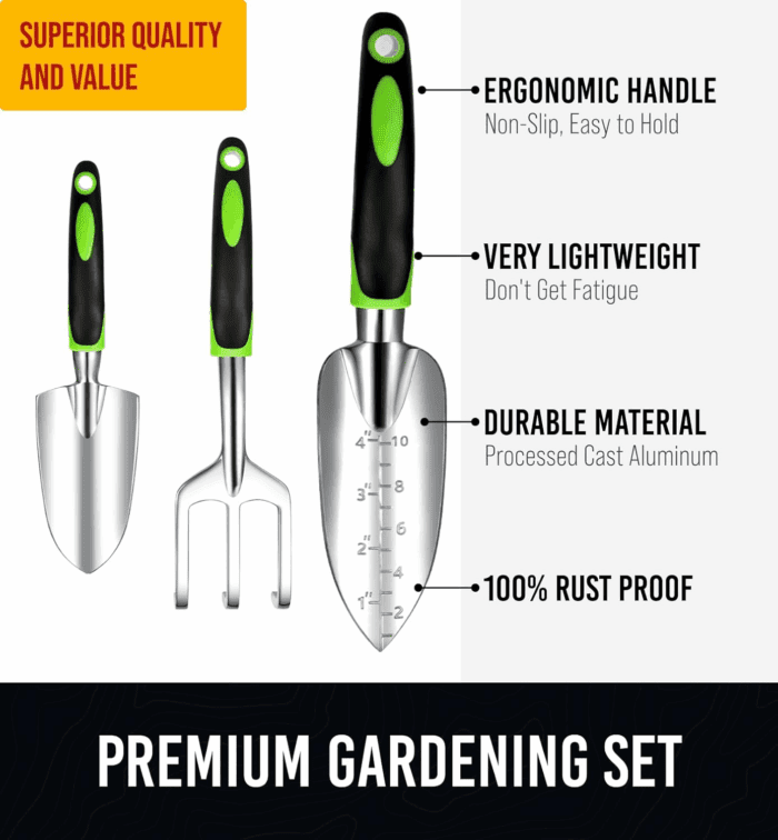 Treasured Gifts for Mom - Heavy Duty Gardening Tools - 22-Piece Gardening Gifts for Women, Mom, Men - Durable, Ergonomic Garden Tool Set - Image 2