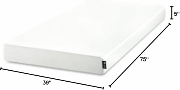 5 Inch Green Tea Memory Foam Mattress [New Version], Twin, Fiberglass Free, Medium Firm Feel, Zoned Pressure Relief, Certified Safe Foams & Fabric, Mattress in a Box - Image 2