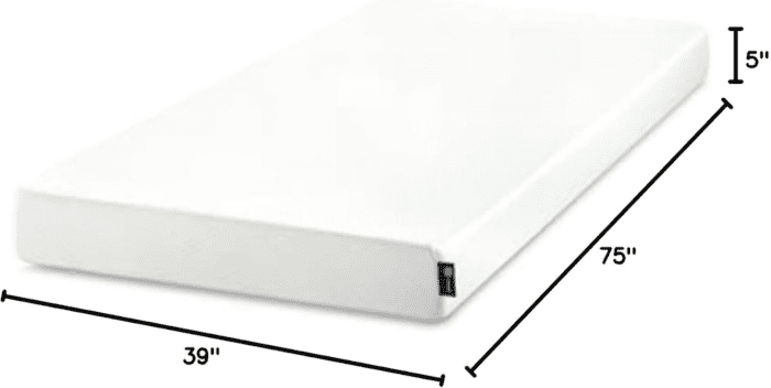 5 Inch Green Tea Memory Foam Mattress [New Version], Twin, Fiberglass Free, Medium Firm Feel, Zoned Pressure Relief, Certified Safe Foams & Fabric, Mattress in a Box - Image 2