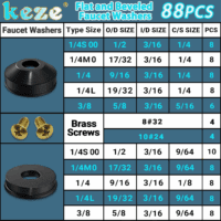 233 Pcs Plumbing and Faucet Washers Assortment Kit for Assorted Spigot Water Hose Bib outside Garden Faucet Splitter Gasket Leak Plumbes Valve Stem Worn Out Repair - Image 2