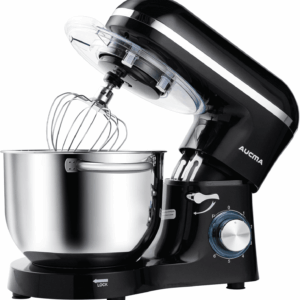 Stand Mixer,6.5-Qt 660W 6-Speed Tilt-Head Food Mixer, Kitchen Electric Mixer with Dough Hook, Wire Whip & Beater (6.5QT, Black)