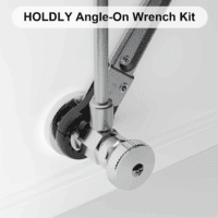 Plumbing Tools Angle Stop Wrench Kit – Adjustable Wrench Professional Plumber Wrench Tools for Installing New Compression Angle Stops and Removing Compression Rings-Silver Tool Kit - Image 4