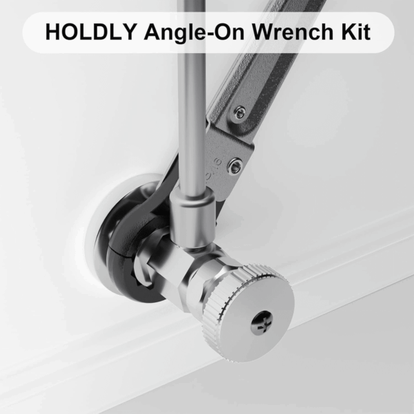 Plumbing Tools Angle Stop Wrench Kit – Adjustable Wrench Professional Plumber Wrench Tools for Installing New Compression Angle Stops and Removing Compression Rings-Silver Tool Kit - Image 4