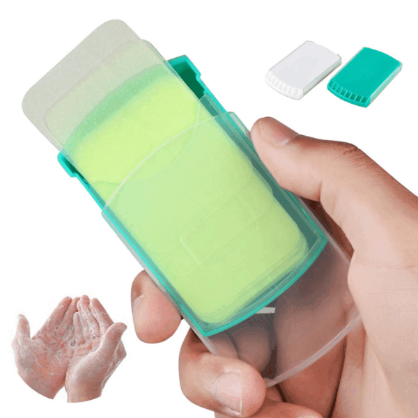 2 Boxs (100 Sheets) Hand Washing Soap Sheets for Outdoor Travel,Portable Camping Hand Soap,Hiking Washing Hand Bath Paper Soap for Travel,Bbq,Party,School,Girls