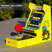 Pac-Man Joystick Player:Officially Licensed Retro Gaming Console, 2 Game Modes Classic Arcade Machine, Portable Game for Kids and Adults - Image 2