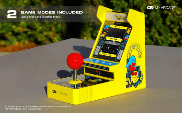 Pac-Man Joystick Player:Officially Licensed Retro Gaming Console, 2 Game Modes Classic Arcade Machine, Portable Game for Kids and Adults - Image 2