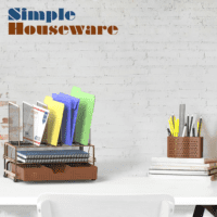 Mesh Desk Organizer with Sliding Drawer, Double Tray and 5 Upright Sections, Copper - Image 6