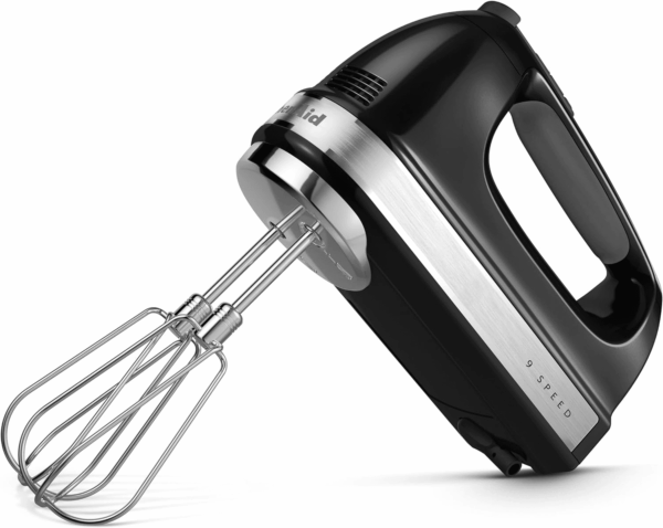 9-Speed Digital Hand Mixer with Turbo Beater II Accessories and Pro Whisk - Onyx Black & Variable Speed Corded Hand Blender KHBV53, Onyx Black - Image 3