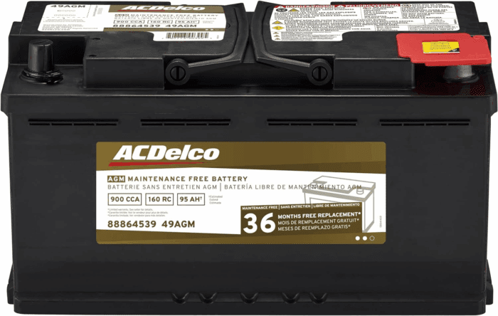 Gold 49AGM 36 Month Warranty AGM BCI Group 49 Battery