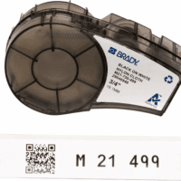 Authentic (M21-750-499) Multi-Purpose Nylon Label for General ID, Wire Marking, and Lab, Black on White- Designed for M210, M210-LAB, M211, BMP21-PLUS and BMP21-LAB Printers, .75" W 16' L