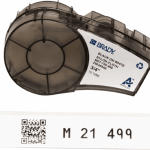 Authentic (M21-750-499) Multi-Purpose Nylon Label for General ID, Wire Marking, and Lab, Black on White- Designed for M210, M210-LAB, M211, BMP21-PLUS and BMP21-LAB Printers, .75" W 16' L