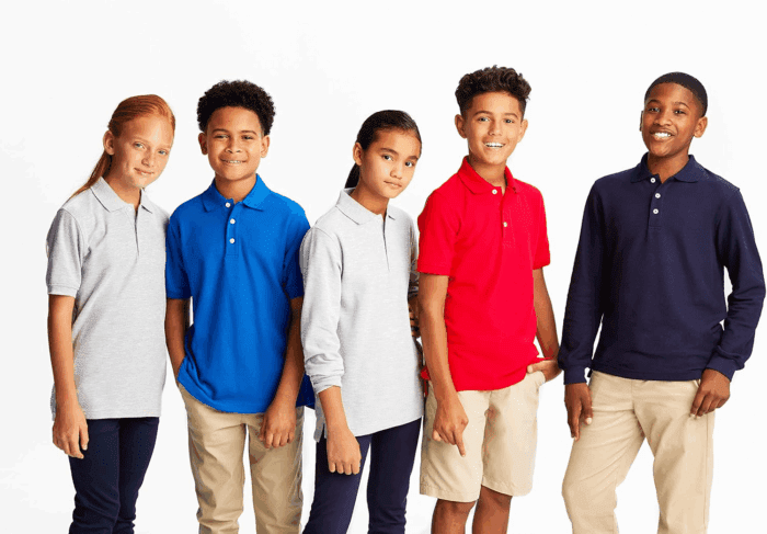 Boys Short Sleeve Pique Polo Uniform Shirt (Standard & Husky) - Image 6