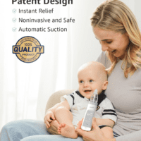 Nasal Aspirator for Baby, Electric Nose Aspirator for Toddler, Baby Nose Sucker, Automatic Nose Cleaner with 3 Silicone Tips, Adjustable Suction Level, Music and Light Soothing Function - Image 5