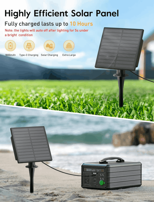 Solar Outdoor Lights - 38 FT Solar String Lights with USB Port and Cable Ties, Commercial Shatterproof G40 LED Bulbs, Waterproof Hanging Patio Light for Backyard Porch Bistro Decor - Image 5