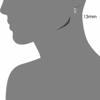14K White Gold Classic round Hoop Earrings - Image 3