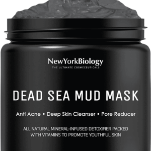 New York Biology Dead Sea Mud Mask for Face and Body - Spa Quality Pore Reducer for Acne, Blackheads & Oily Skin, Natural Skincare for Women, Men - Tightens Skin for a Healthier Complexion - 8.8 Oz
