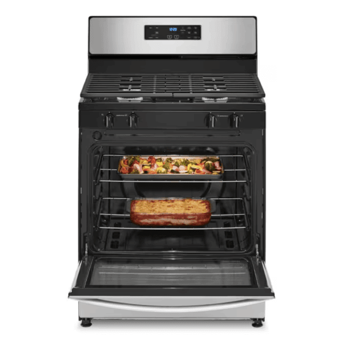 30-In 4 Burners 5.1-Cu Ft Freestanding Natural Gas Range ( Stainless Steel ) - Image 2