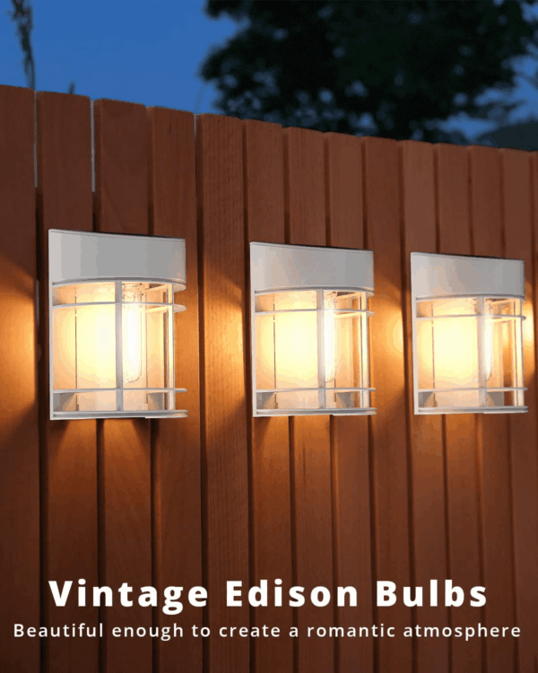 Solar Fence Lights, 8 Pack Deck Light Solar Powered, Waterproof Solar Outdoor Lights Decorative for Garden Backyard Fence Post Patio, White - Image 7