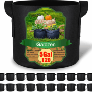 20-Pack 5 Gallon Grow Bags, Aeration Fabric Pots with Handles
