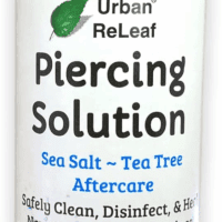 Piercing Solution ! Soothing Sea Salts & Tea Tree AFTERCARE 4 Oz, Ready to Use. Safely Clean and Calm New & Stretched Piercings. Gentle Effective Natural & Proven. Works Fast
