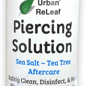 Piercing Solution ! Soothing Sea Salts & Tea Tree AFTERCARE 4 Oz, Ready to Use. Safely Clean and Calm New & Stretched Piercings. Gentle Effective Natural & Proven. Works Fast