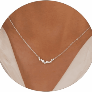CZ Diamond Necklace for Women Dainty Square Cubic Zirconia Splints Solitaire Pendant Necklace for Women 14Kgold/Silver Plated Different Width Square CZ Pendant Necklaces Simulated Diamond Bridesmaid Jewelry for Women