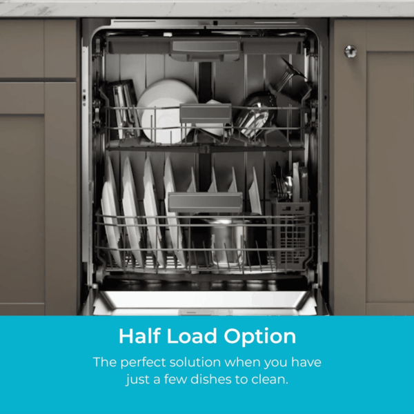 24" Built-In Stainless Steel Tub Dishwasher with Smartwash, Smart Dry, and Morespace Adjustable Rack, Energy Star Certified, Black - Image 8