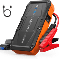 S8 Car Battery Jump Starter, 1500A Peak Car Jumper Starter Battery Pack for up to 6.0L Gas & 3.0L Diesel Engines, 12V Portable Jump Box with 3 Modes Flashlight and Jumper Cable (Orange)