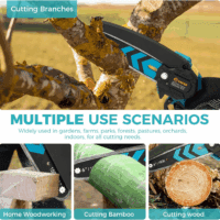 Mini Chainsaw,6 Inch Portable Electric Chainsaw Cordless, Small Handheld Chain Saw for Tree Branches,Courtyard, Household and Garden,By 2PCS 20V 1500Mah Batteries,Extra 3 PCS Chain - Image 3