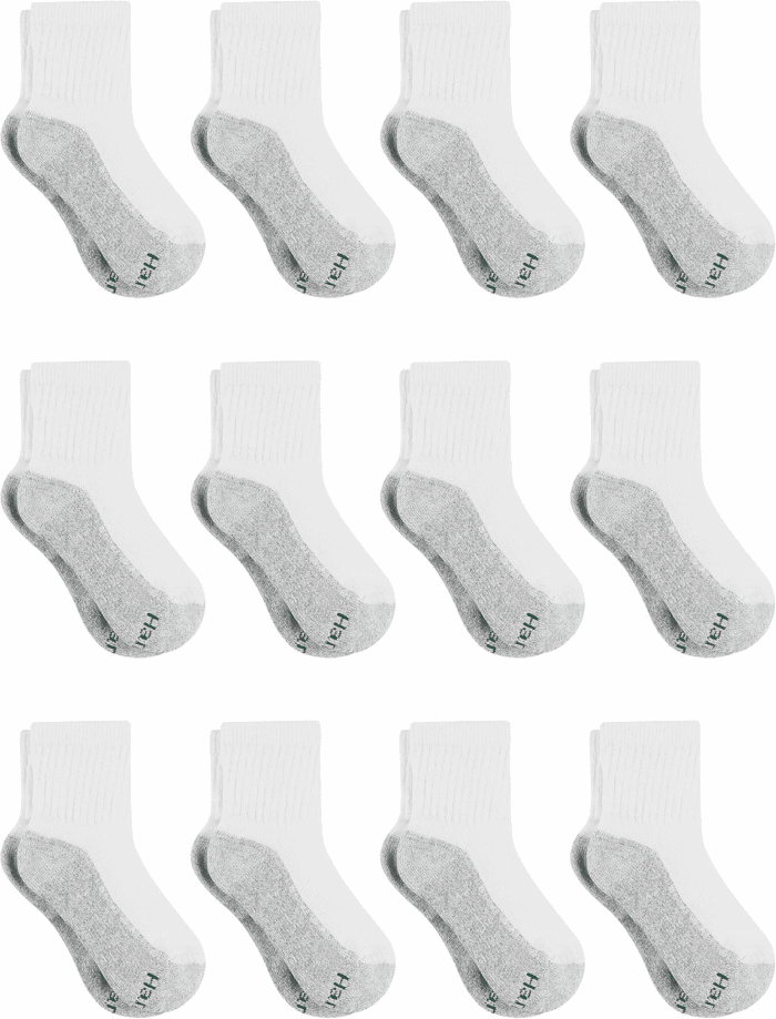 Boys' Socks, Double Tough Cushioned Ankle and No Show, 12-Pair Packs