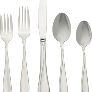 Flight 65 Piece Everyday Flatware, Service for 12, 18/0 Stainless Steel, Silverware Set, Dishwasher Safe