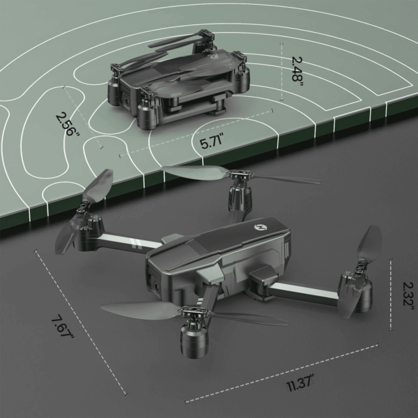 HS440 Foldable FPV Drone with 1080P Wifi Camera for Adult Beginners and Kids; Voice Gesture Control RC Quadcopter with Modular Battery for Long Flight Time, Auto Hover, Carrying Case - Image 8