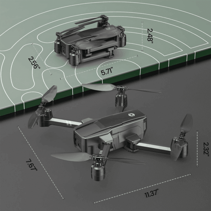 HS440 Foldable FPV Drone with 1080P Wifi Camera for Adult Beginners and Kids; Voice Gesture Control RC Quadcopter with Modular Battery for Long Flight Time, Auto Hover, Carrying Case - Image 8