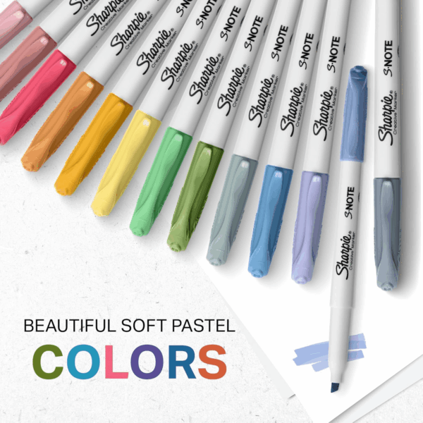 S-Note Creative Markers, Highlighters, Assorted Colors, Chisel Tip, 24 Count - Image 5