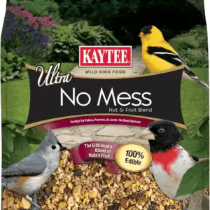 Wild Bird Ultra No Mess Nut & Fruit Food Seed Blend for Blue Jays, Woodpeckers, Juncos, Cardinals, Grosbeaks, Sparrows, and Finches, 5.5 Pound