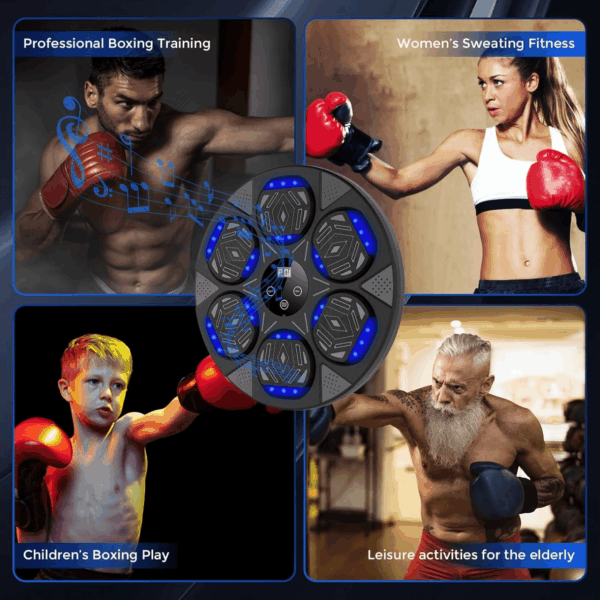 Music Boxing Machine, Boxing Wall Mount Machine for Kids Adult, Bluetooth Smart Boxing Traineing Machine with Boxing Gloves, Boxing Workout Equipment Target for Home, Office, Gym (Upgrade) - Image 5
