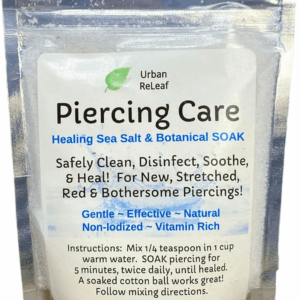 Piercing Care 6 Oz. Bag, Soothing Sea Salt & Botanical SOAK. Aftercare Solution Concentrate, Makes 90 Cups.
