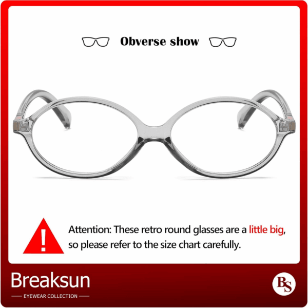 Fashion Oval Glasses for Women Men Retro round Tortoise Frame Blue Light Glasses Nerd Eyeglasses - Image 4
