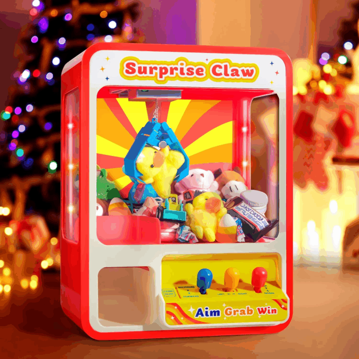 Claw Machine Arcade Toy with LED Light & Adjustable Sound, Rechargable Dispenser Toys Mini Vending Machine for Kids - Perfect Christmas & Birthday Big Gifts for Kids, Ages 3+ - Image 5
